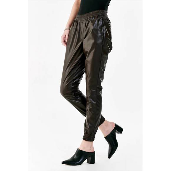 NEW DEAR JOHN DENIM super high rise cropped jacey jogger in coffee - Picture 3 of 4